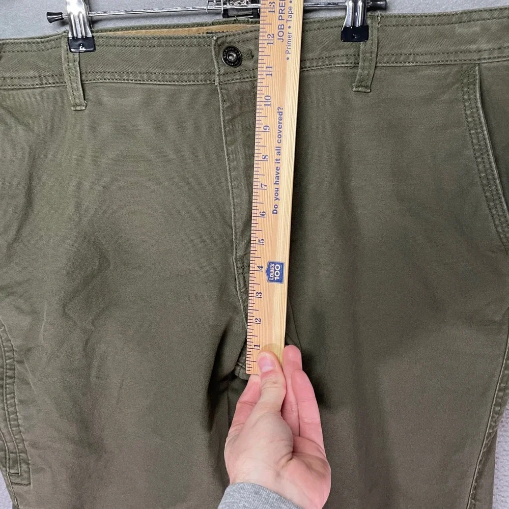 G.H. Bass Mens 40x34‎ Canvas Pants Olive Green Workwear Utility